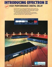 vtg 80s EFFECTRON II DELTA LAB MAGAZINE AD Rackmount Digital Delay PINUP Page