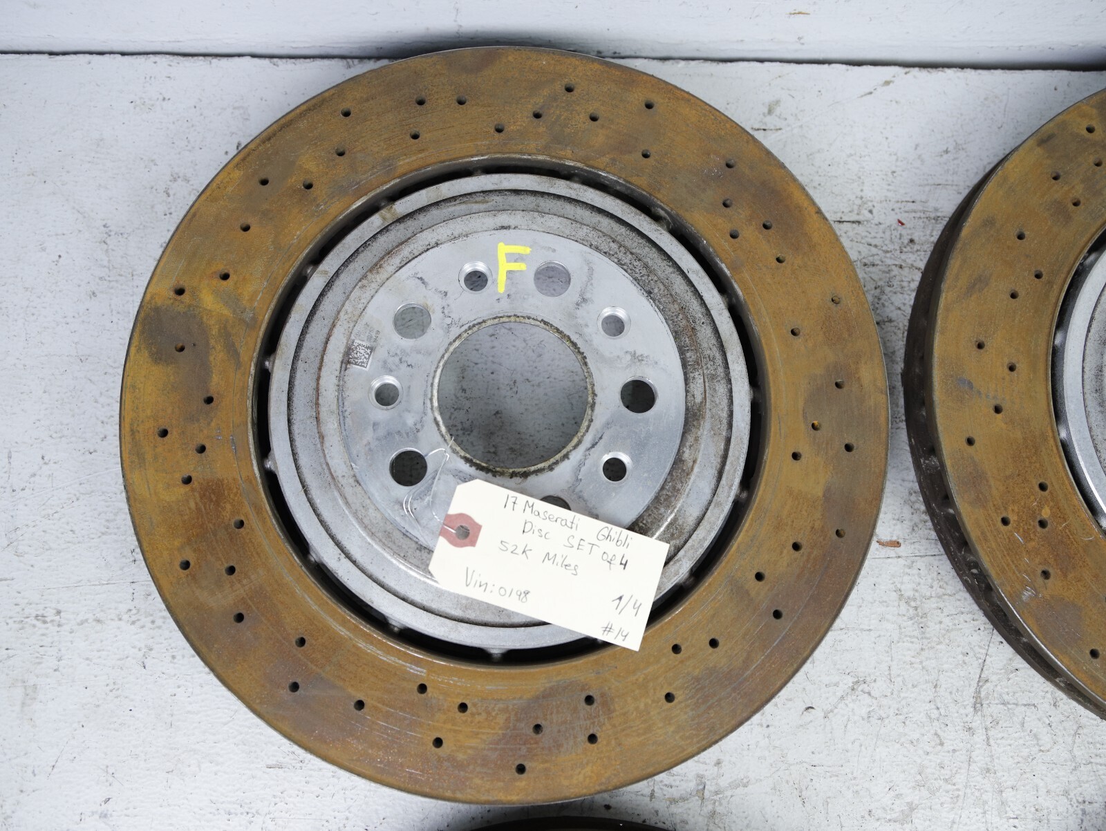 14-20 MASERATI GHIBLI AWD FRONT & REAR BRAKE ROTORS DISC SET OEM 52K