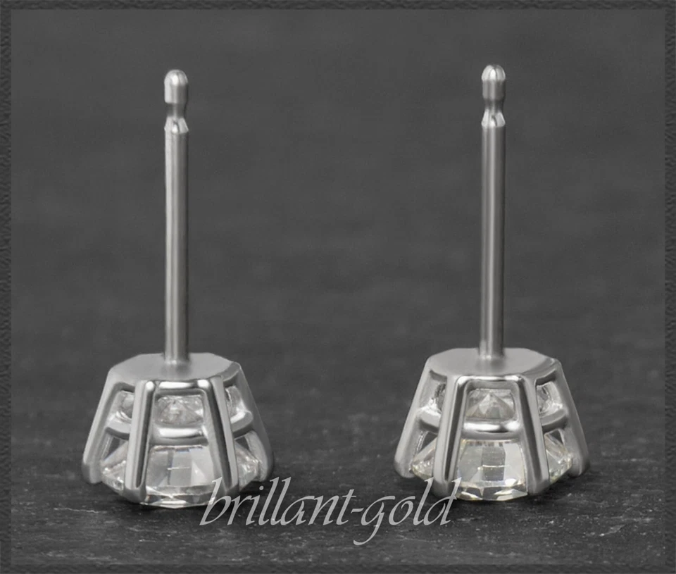 Diamant Ohrstecker aus 585 Gold; Brillanten mit 2,10ct; 14K Damen Ohrringe, NEU! - Bild 4 von 4
