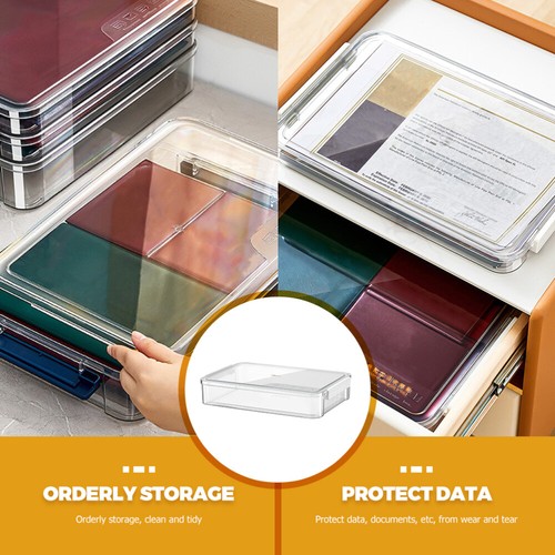 File Sorting Box Office Clear Document Protector Letter Paper Storage meilleur