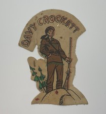 RARE Vintage Davy Crockett Iron-On Patch