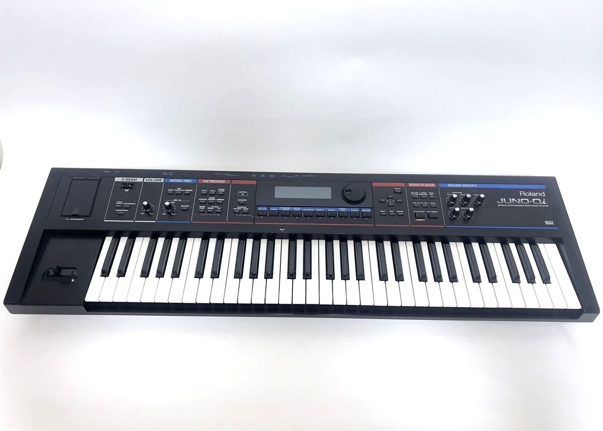 Roland Juno-Di Portable 61-key Mobile Synthesizer Black keyboard