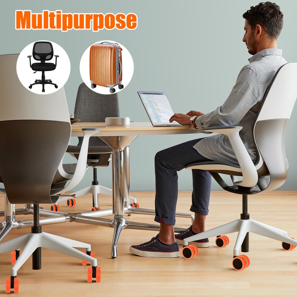 8Pcs Luggage Suitcase Wheel Cover Waterproof Silicone Luggage Caster