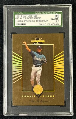 1994 Leaf Limited #10 ALEX RODRIGUEZ SGC 92 (NM/MT+ 8.5) - Seattle 