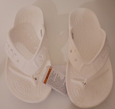 Crocs Baya II Women's 9 Men's 7 Flip Flop Sandals Size 8 White Lightweight
