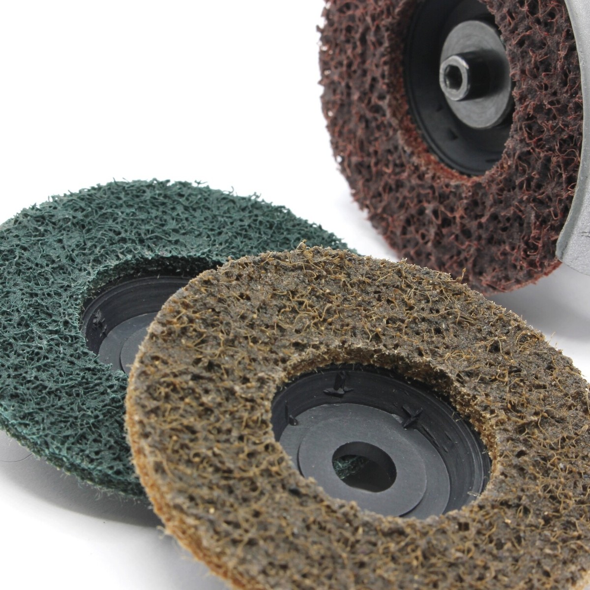 3x Reinigungsscheibe CSD Schleifvlies – Nylon Schruppscheibe 76 Mm Für Akku- Winkelschleifer, Zum Entrosten, Entlacken & Mattieren Von Metall, Stahl Und Holz, Schwarz Schleifscheibe Edelstahl