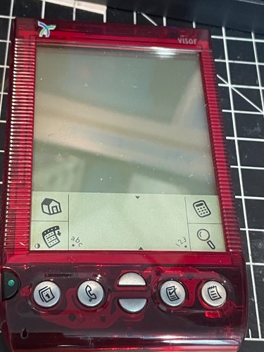 Handspring Visor translucent Red Portable PDA Organizer Palm with cover