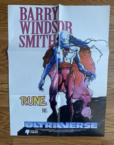 Rune Barry Windsor Smith Poster Malibu Comics 18 x24 Ultraverse VTG ...