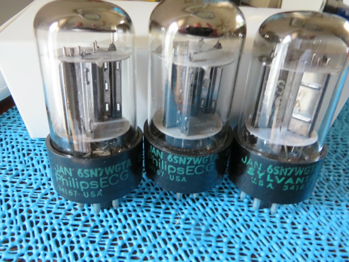 Three 6SN7 WGTA 34167 Two Jan.Philips and One Jan Sylvania Tested