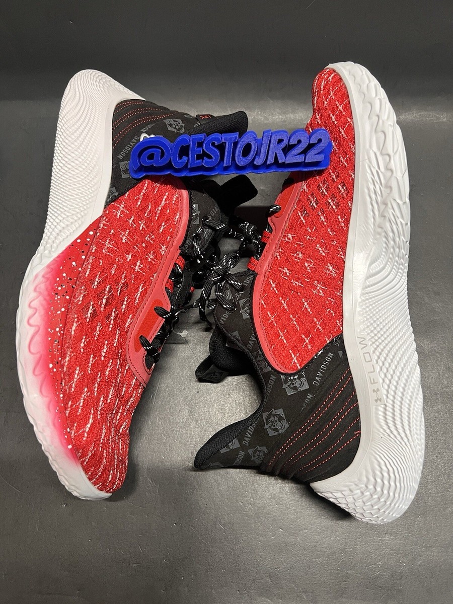 NEW Under Armour Curry Flow 9 Davidson PE Shoes 3025718-114 Size 12.5 Red Under Armour Curry Flow 9 Davidson PE Shoes 3025718-114 Size  main image 4