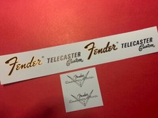 Fender 70's Tele Custom Metallic Waterslide Headstock Decal 2 per listing TEC