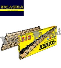 18305 - Chain DID 520VX3 Gold Black 108 Links Suzuki 500 DR 600 DR R Djebel
