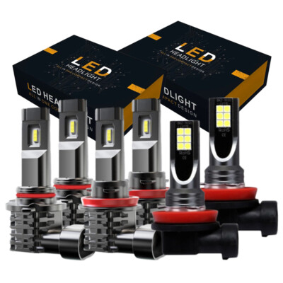 For Honda Accord 2013-2015 LED Headlight Hi-Lo Fog Light Bulbs Kit 6X Cool White