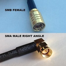 RG316 SMB FEMALE to SMA MALE ANGLE Coaxial RF Cable USA-US