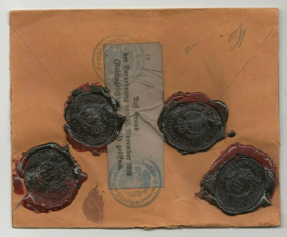  瑞士认证封面 1921,背面官方密封蜡 — 第 2/2 张图片