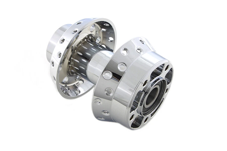 Cubo de roda dianteira cromado com rolamentos de 25 mm serve para Harley Davidson - Imagem 3 de 3