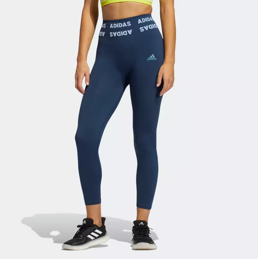 Adidas Training Aeroknit Cropped High Rise Tights GM5155 NAVY Women's Size  SMALL