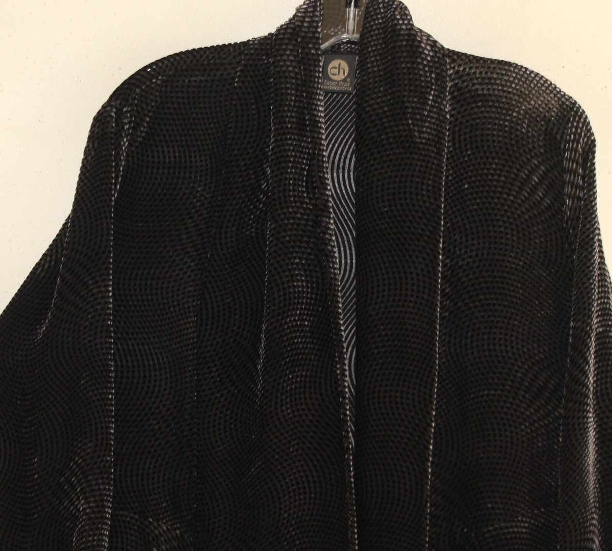 Cocoon House Sz S M Art-to-Wear VELVET BURNOUT Op-ART Devore Lagenlook Jacket View 6
