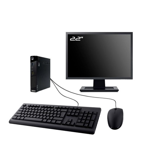 PC Lenovo M73 Tiny Bildschirm 22 " Intel I3-4130T RAM 8Go SSD 960Go W11 Wifi - Bild 1 von 7