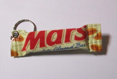 MARS CHOCOLATE ALMOND Choco Bar KEYCHAIN Keyring Novelty Malaysia 3.25'' Long