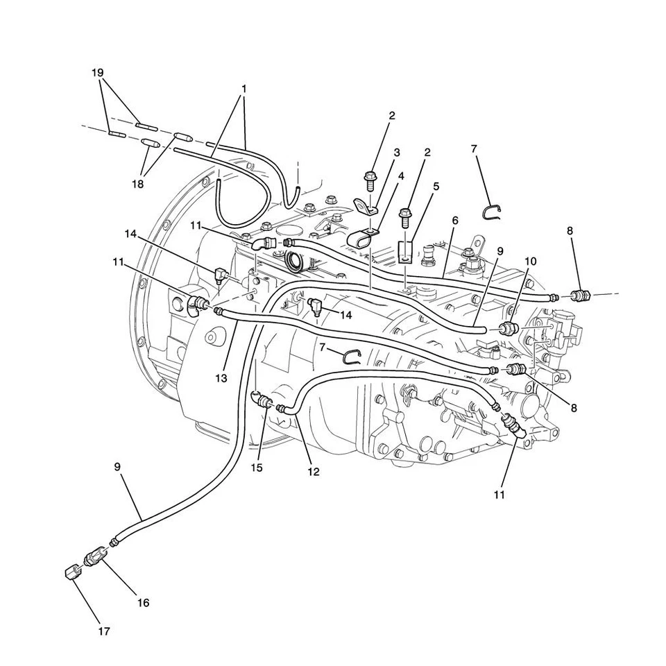 Kit de perilla de cambio para transmisión Eaton Fuller 13 15 18 velocidades y línea de aire (4 líneas) Foto 2 de 4