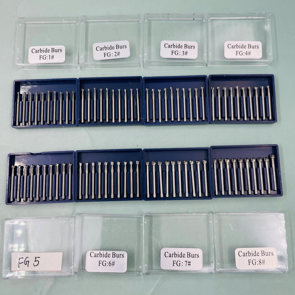 20Pcs Dental Tungsten Steel Carbide Burs FG557 1.6mm For High Speed Handpiece