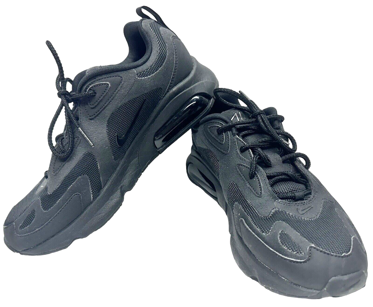 nike air max 200 triple black mens