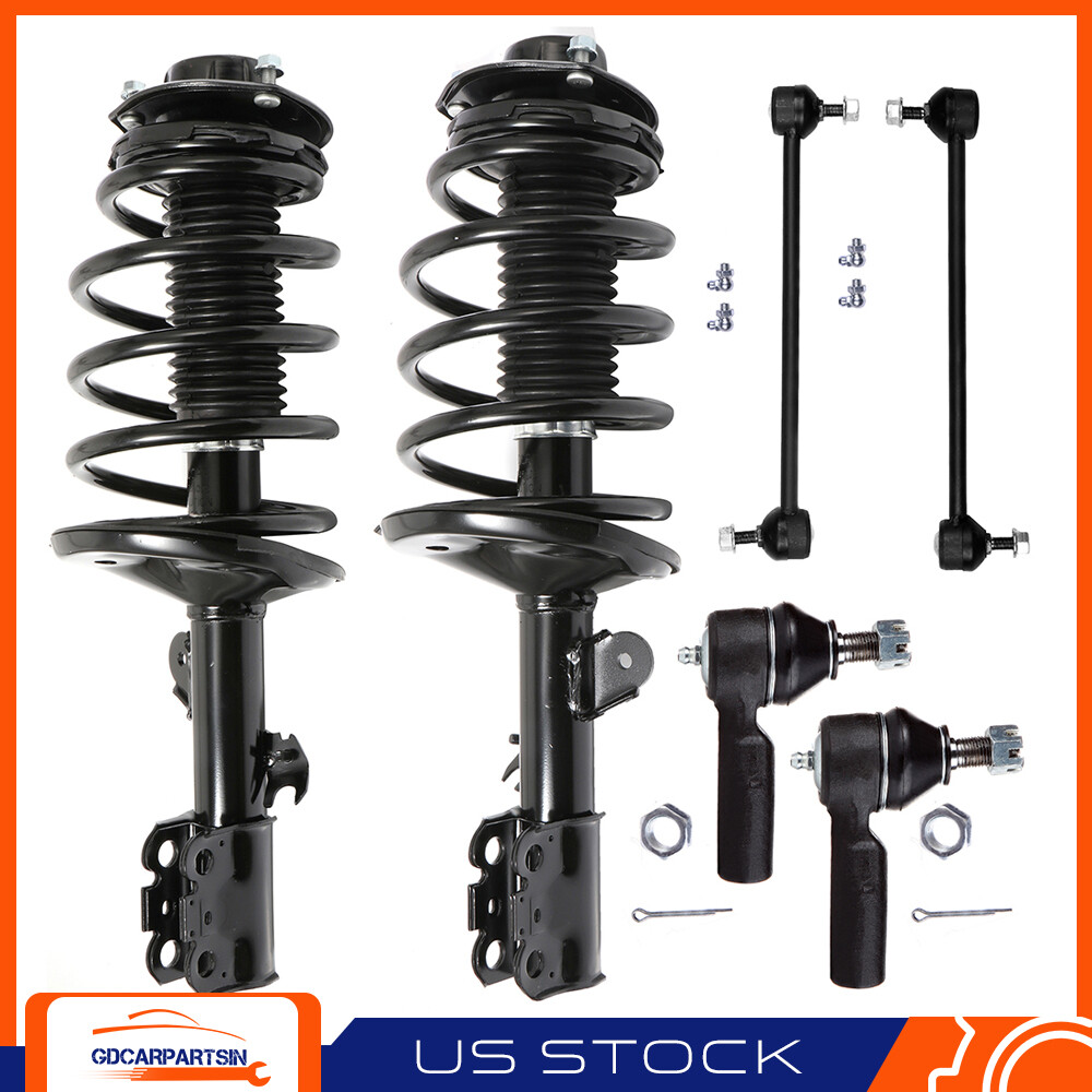 6pc Quick Front Strut Tie Rod Sway Bar Kit for 1998-2003 Toyota Sienna 7-Passenger  