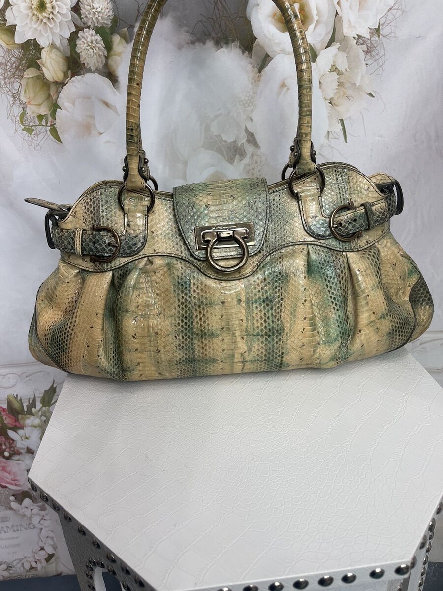 Salvatore Ferragamo Python Marisa Bag Very Rare Unique Absolutely Gorgeous  $3690