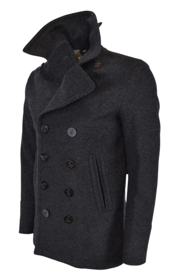 NWT BURBERRY MENS WOOL CASHMERE PEA COAT SZ US 44 EU 54 - Image 3 of 4