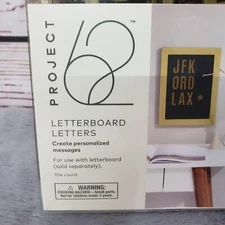 Project 62 Letterboard Letters 2" Gold tone 104 Count Pack NEW