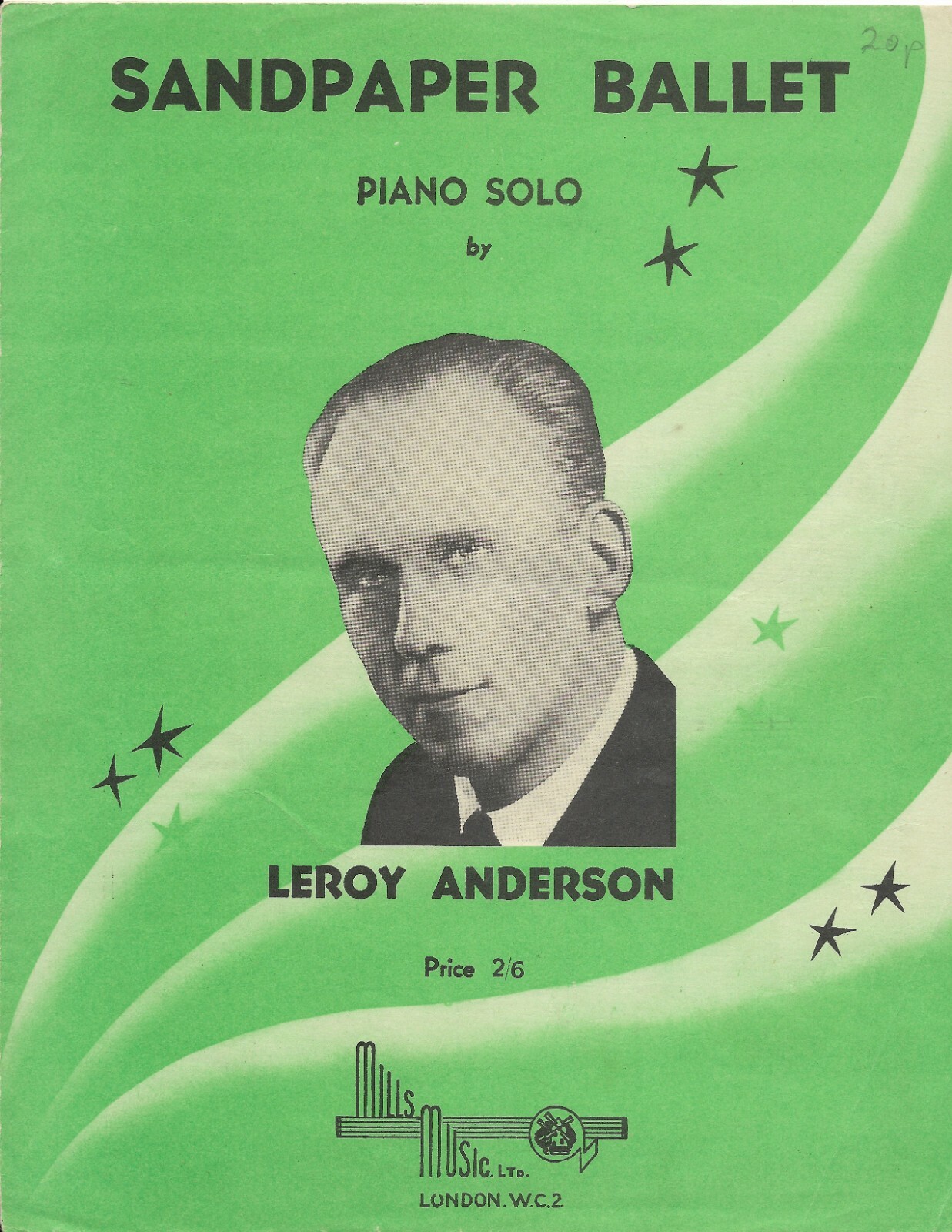 SANDPAPER BALLET (Piano Solo) by Leroy Anderson (6pp Sheet Music, c.'50