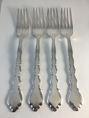 Oneida Community DUET Silverplate 4-Dinner Forks Silverware Flatware