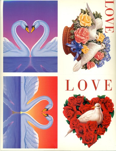 Mint Postal Card SHEET - Scott# UX279 FOUR Different Love Issue