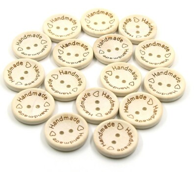 10 Stück Holzknöpfe   Handmade     Nähzubehör - Knöpfe Holz Ø 15/20/25mm DIY