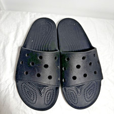 Crocs Unisex Slide Sandals Black M 6 W 8