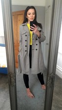 Dept.19 Stylish Wool Mid Length Smart To Casual Coat Uk12