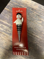 Hallmark Snowman Wine Bottle Stopper Christmas Holiday Snowman