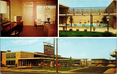 Rocky Mount N.C. Carleton House Motor Lodge Motel Restaurant Boddie Postcard 6J