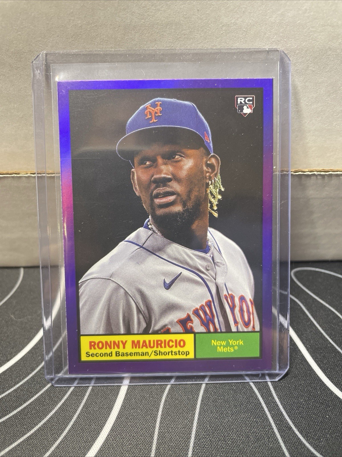 2024 Topps Archives - 1961 Topps #49 Ronny Mauricio (RC) Purple Foilboard