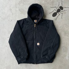 Carhartt J140 BLK black hooded work wear jacket