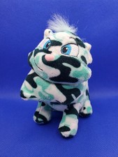 Neopets Camouflage Wocky Cat Plush 6" Jakks Pacific Keyquest Series 6 2008