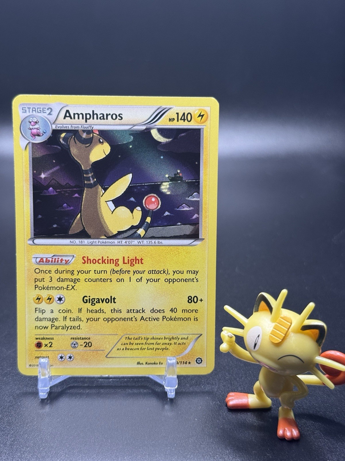 Ampharos 40/114 Pokemon XY - Steam Siege Holo Rare - LP