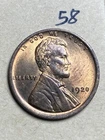 1920 (P) LINCOLN WHEAT CENT, Nice "AU" Almost Uncirculated condition coin, #58