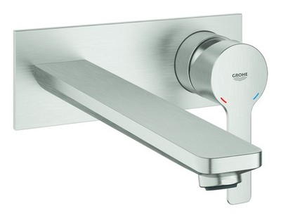 Grohe Lineare 2-Loch-Waschtischbatterie Ausladung 207 mm - Supersteel - 23444DC1