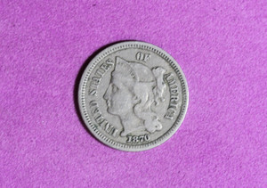 1870- III Three cent nickel -#P34636