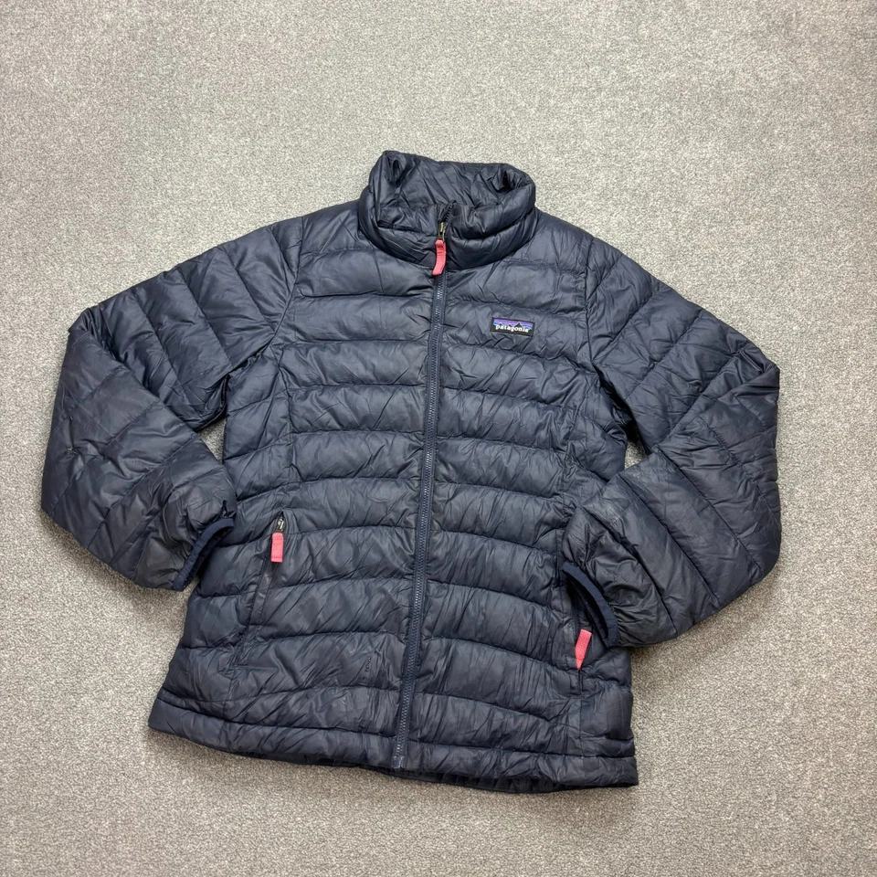 Patagonia Jacket Kids Medium Blue Ultralight Puffer Down Sweater Coat Youth* - Image 2 of 4