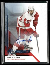 2014-15 SP Game Used Ryan Sproul Autographs Blue RC #146 Detroit Red Wings