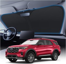 Windshield Sun Shade for 2020-2025 2026 Ford Explorer Accessories, Custom Fit Ca