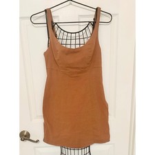 Urban Outfitters Terracotta Bodycon Mini Dress Sleeveless Scoop Neck Sz S EUC